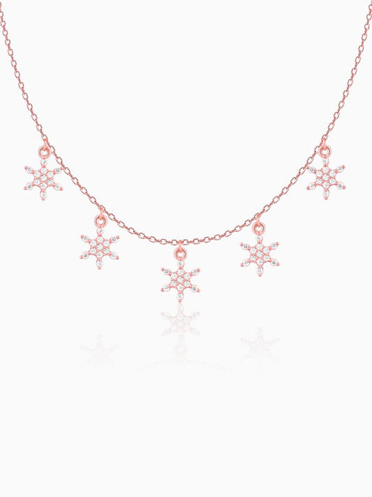 Rose Gold Frost Charm Necklace