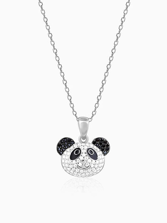 Silver Panda Power Pendant with Link Chain