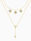Golden Star Studded Layered Necklace