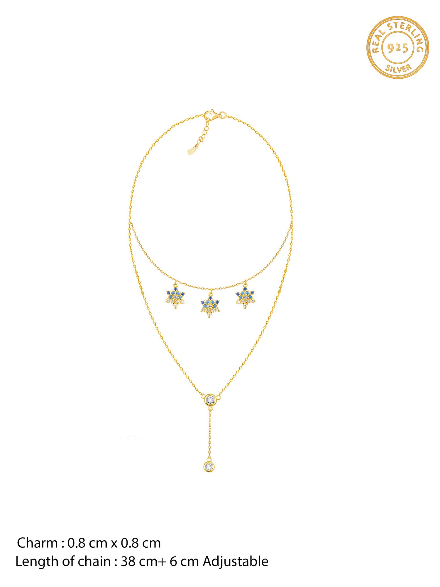 Golden Star Studded Layered Necklace