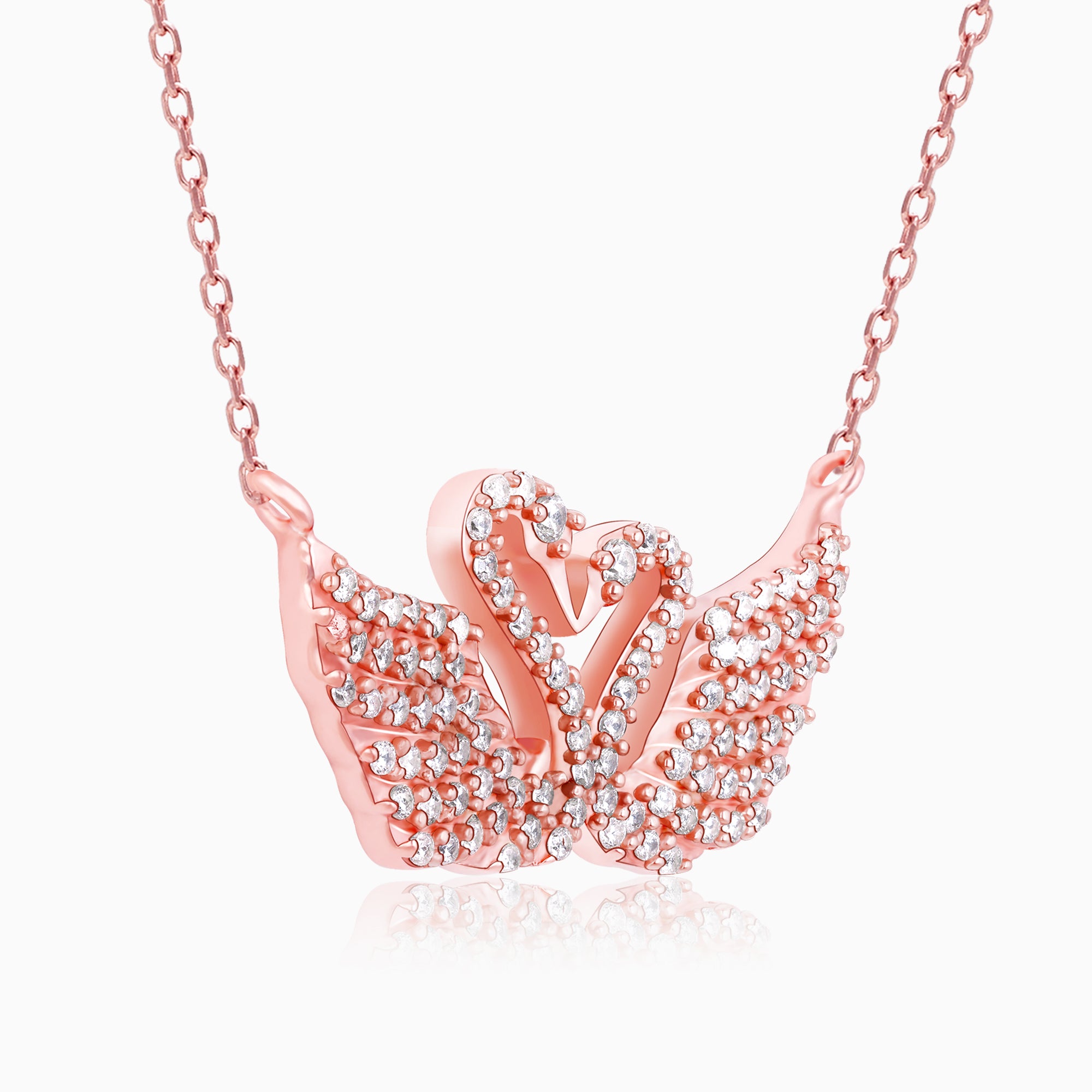 Dazzling Swan necklace Swan, Pink, Rose gold-tone plated 5469989 – Crystal  Shop Inc