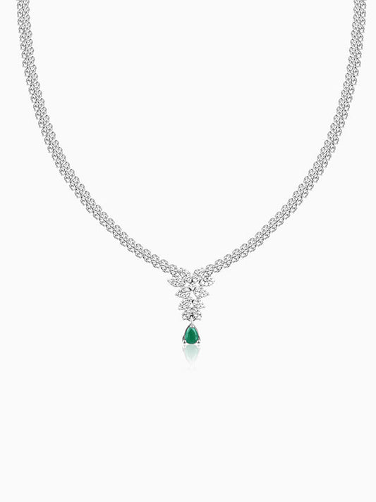 Silver Party Wear Necklace
