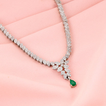 Silver Party Wear Necklace