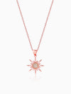 Rose Gold Solar Flare Pendant with Link Chain