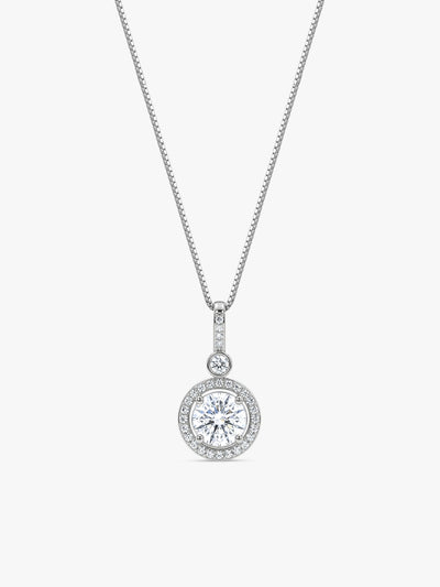 Silver Drizzle Drop Pendant with Box Chain