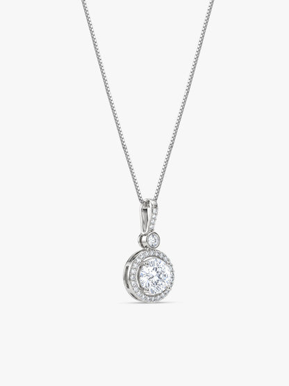 Silver Drizzle Drop Pendant with Box Chain
