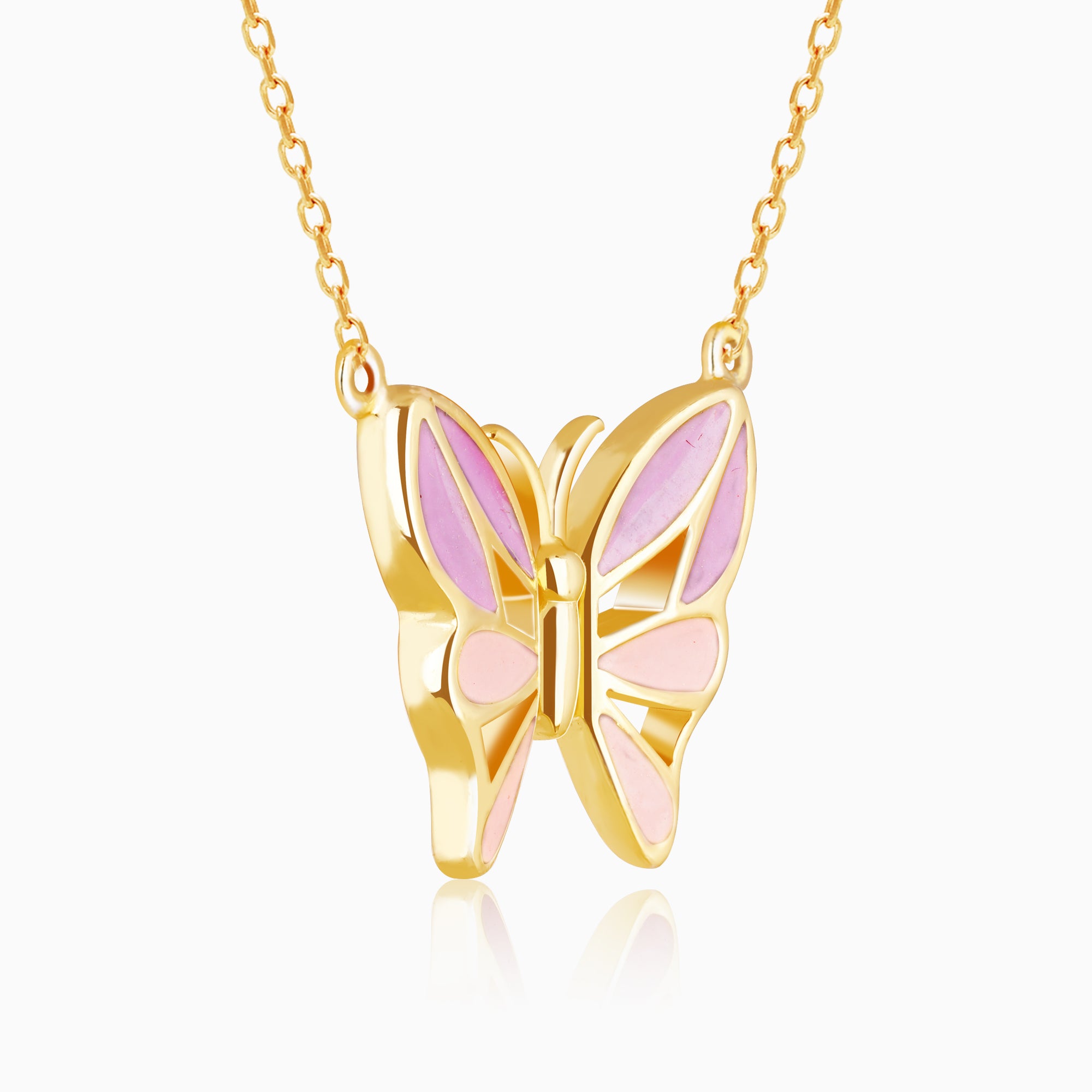 Buy Vembley Lovely Gold Plated Double Layered Butterfly Pendant Necklace  Online at Best Prices in India - JioMart.