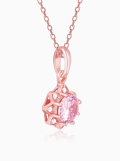 Rose Gold May You Always Bloom Pendant With Link Chain