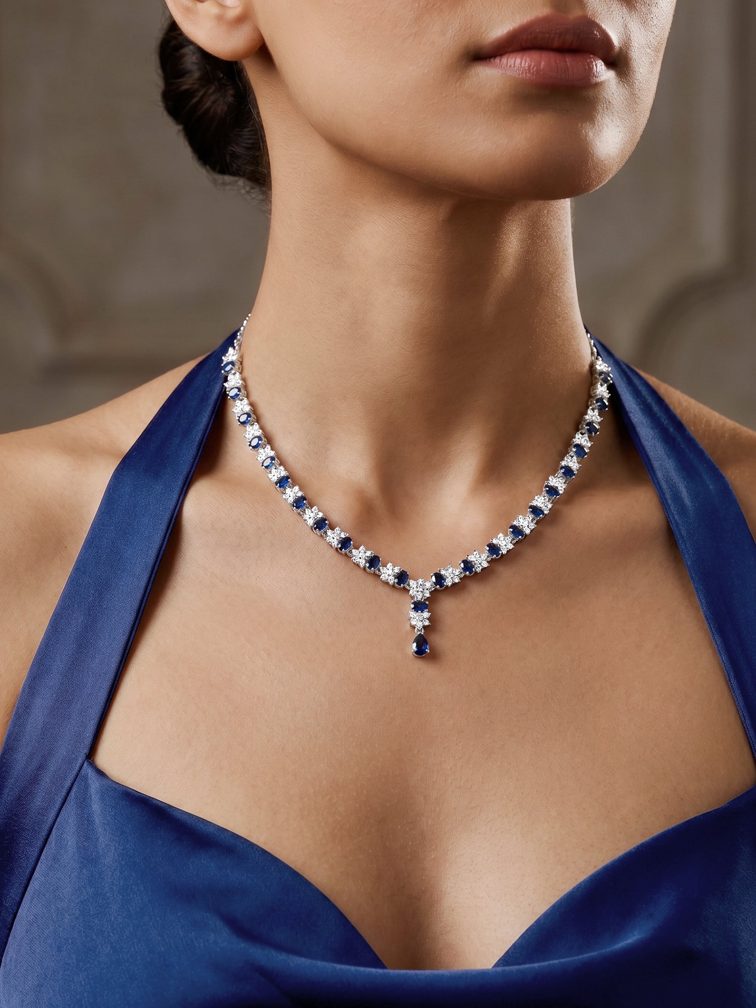 Silver Glamour In Colour Necklace