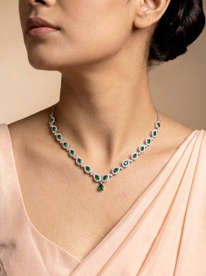 Silver Mango Leaf Necklace