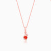 Rose Gold Passion Pendant With Link Chain