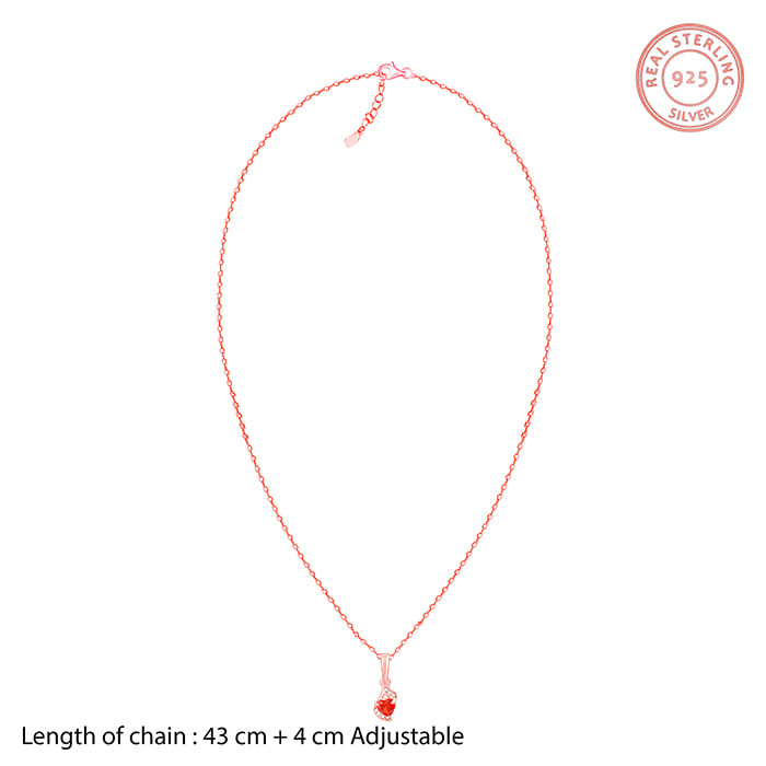 Rose Gold Passion Pendant With Link Chain - view 6