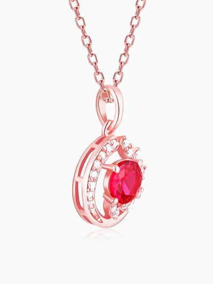 Rose Gold Full of Love Pendant with Link Chain