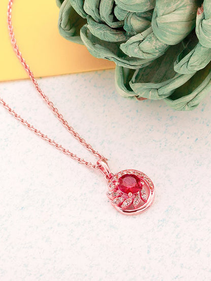 Rose Gold Full of Love Pendant with Link Chain