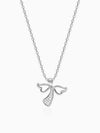 Silver Zircon Angel Pendant with Link Chain