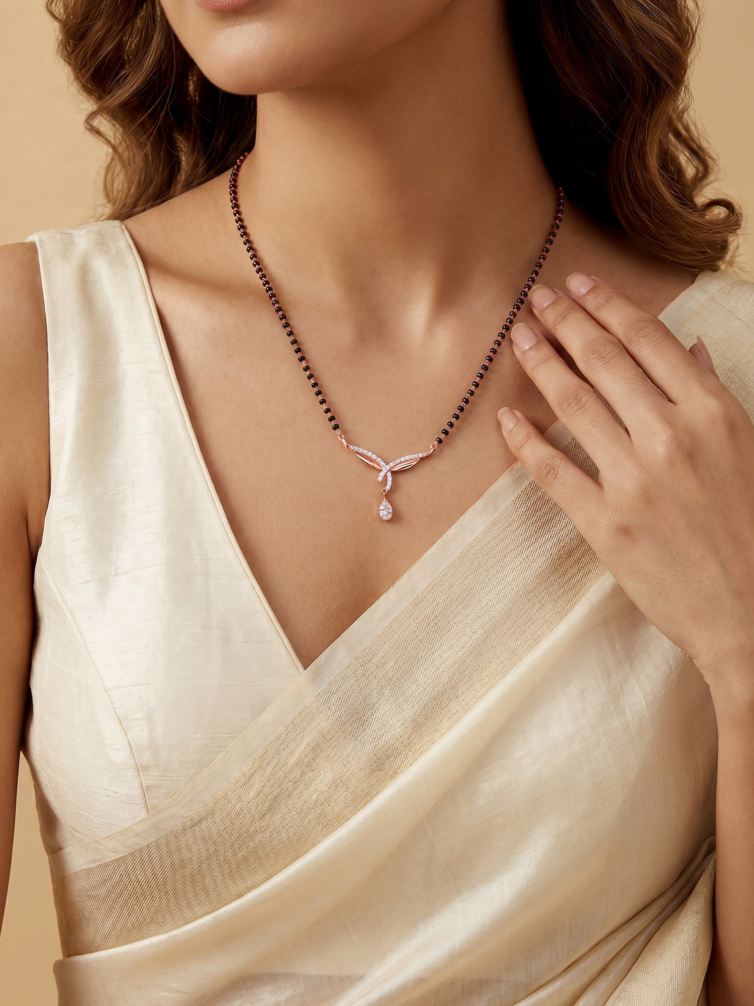 Rose Gold Vows of Love Mangalsutra