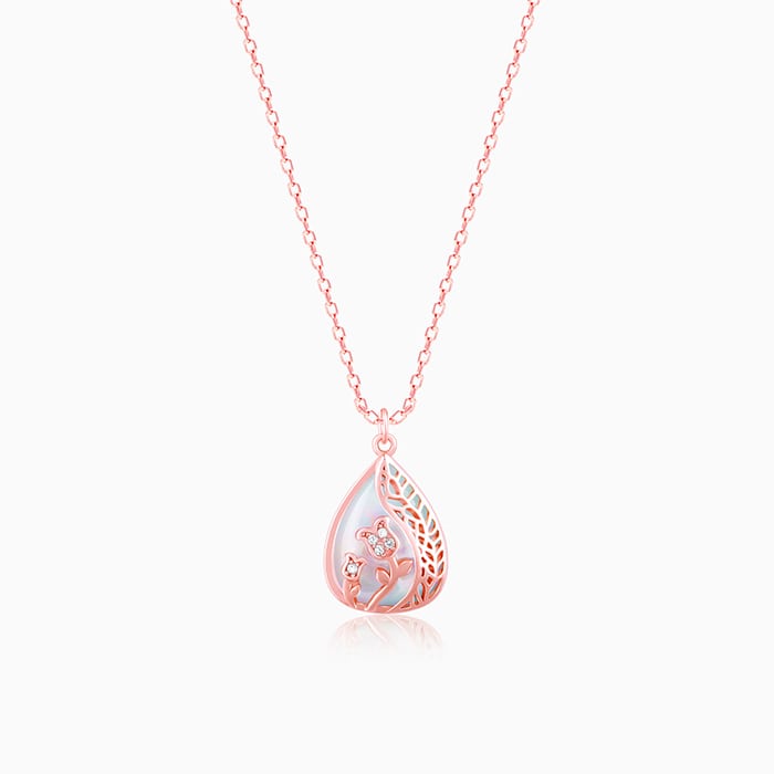 Giva Chain Buy Rose Gold Divine Bloom Pendant With Link Chain Online | GIVA ...
