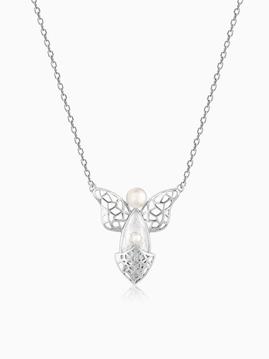 Silver Angel Wings Necklace