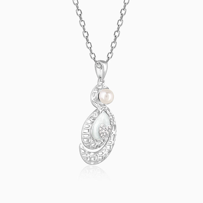 Silver Pure Affection Pendant With Link Chain