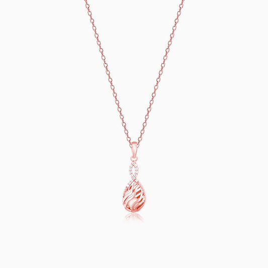 Rose Gold Pious Love Pendant With Link Chain - Main Image