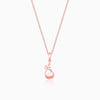 Rose Gold Shield Of Love Pendant With Link Chain