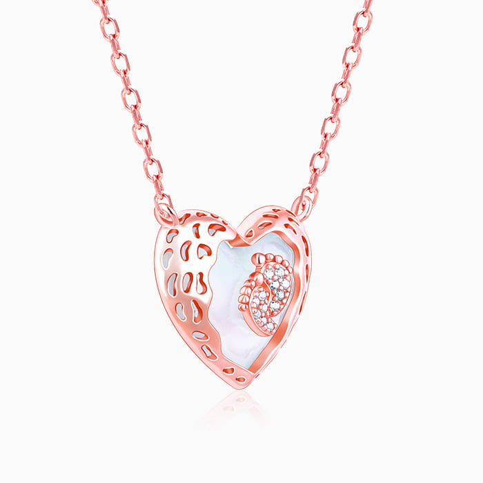 Rose Gold Adorable Baby Feet Necklace