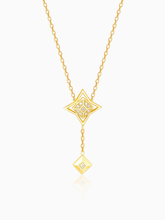 Golden Whispering Star Signature Necklace
