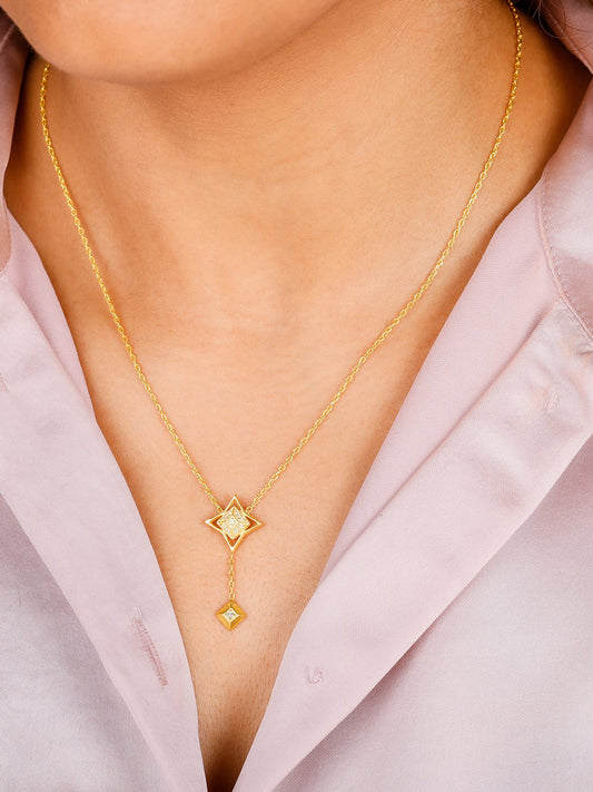 Golden Whispering Star Signature Necklace