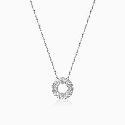 Silver Medallion Pendant With Link Chain For Him