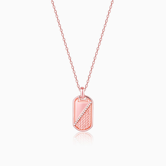 Rose Gold Classic Glory Pendant With Link Chain