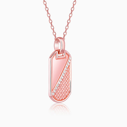 Rose Gold Classic Glory Pendant With Link Chain