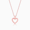 Rose Gold Classic Heart Pendant With Link Chain