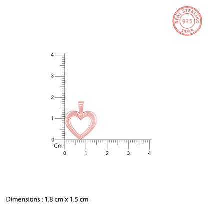 Rose Gold Classic Heart Pendant With Link Chain