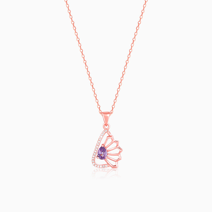 Rose Gold Notre Dame Pendant With Link Chain - Image 1