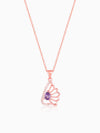 Rose Gold Notre Dame Pendant With Link Chain