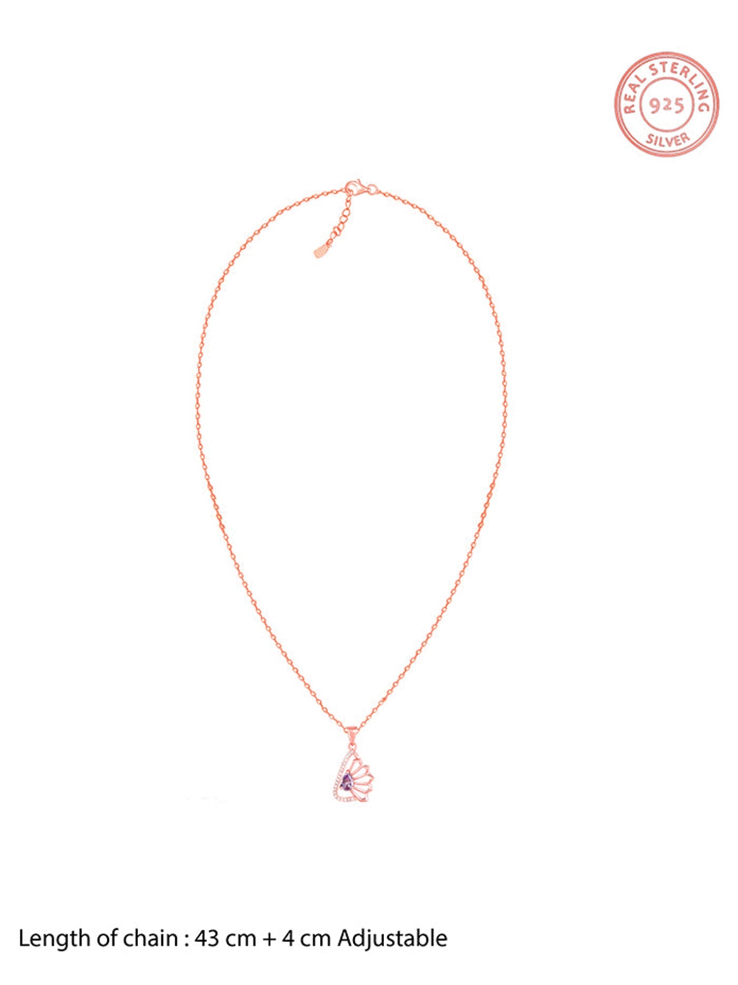 Rose Gold Notre Dame Pendant With Link Chain