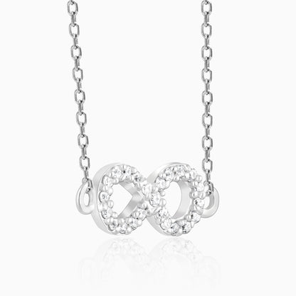 Silver Infinity Pendant with Link Chain