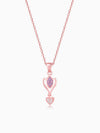 Rose Gold Crocus Elegance Pendant With Link Chain