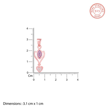 Rose Gold Crocus Elegance Pendant With Link Chain