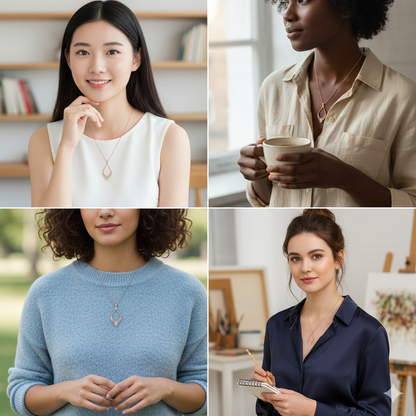 Rose Gold Princess Pendant With Link Chain