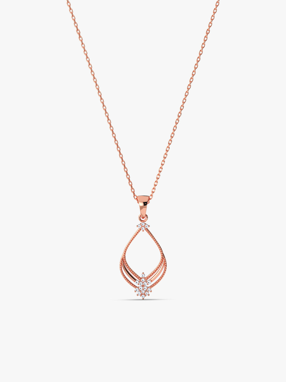 Rose Gold Princess Pendant With Link Chain