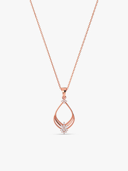 Rose Gold Princess Pendant With Link Chain