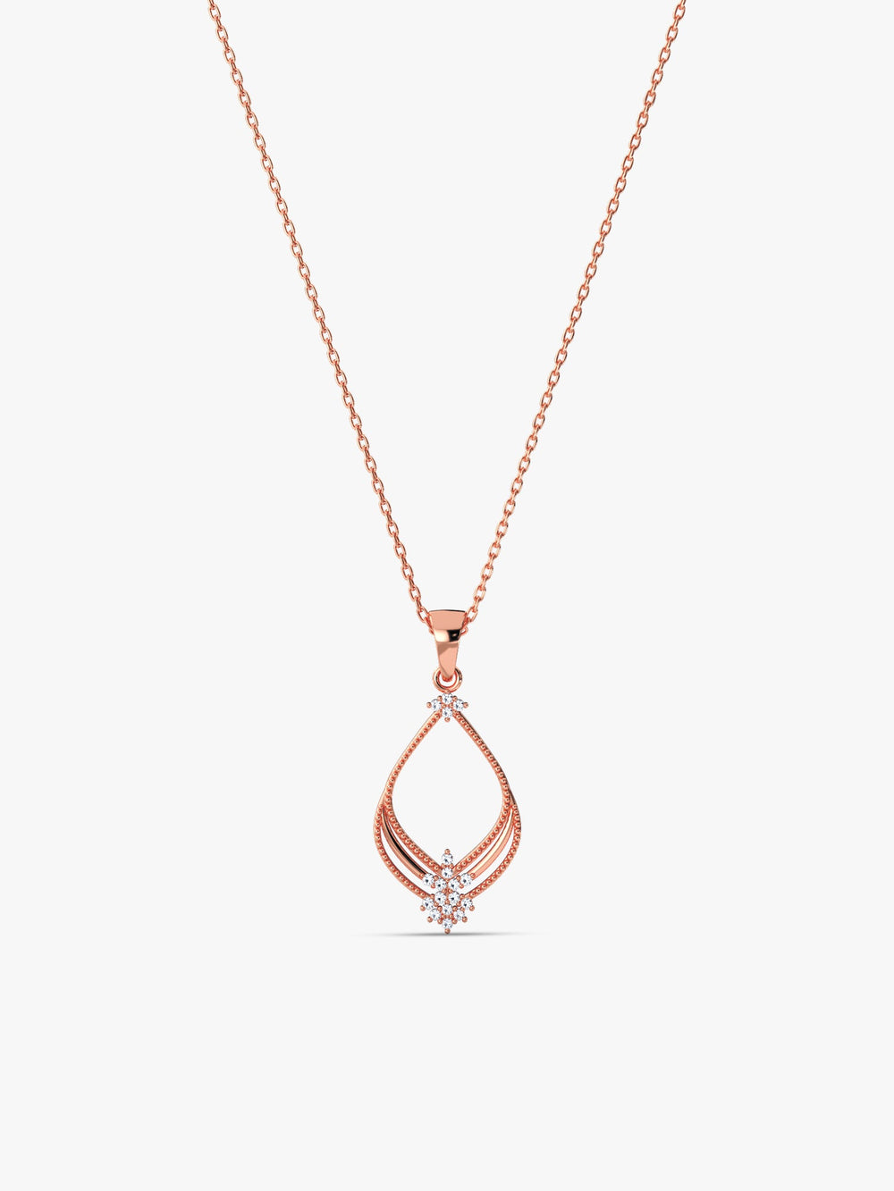 Rose Gold Princess Pendant With Link Chain