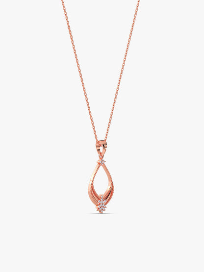 Rose Gold Princess Pendant With Link Chain