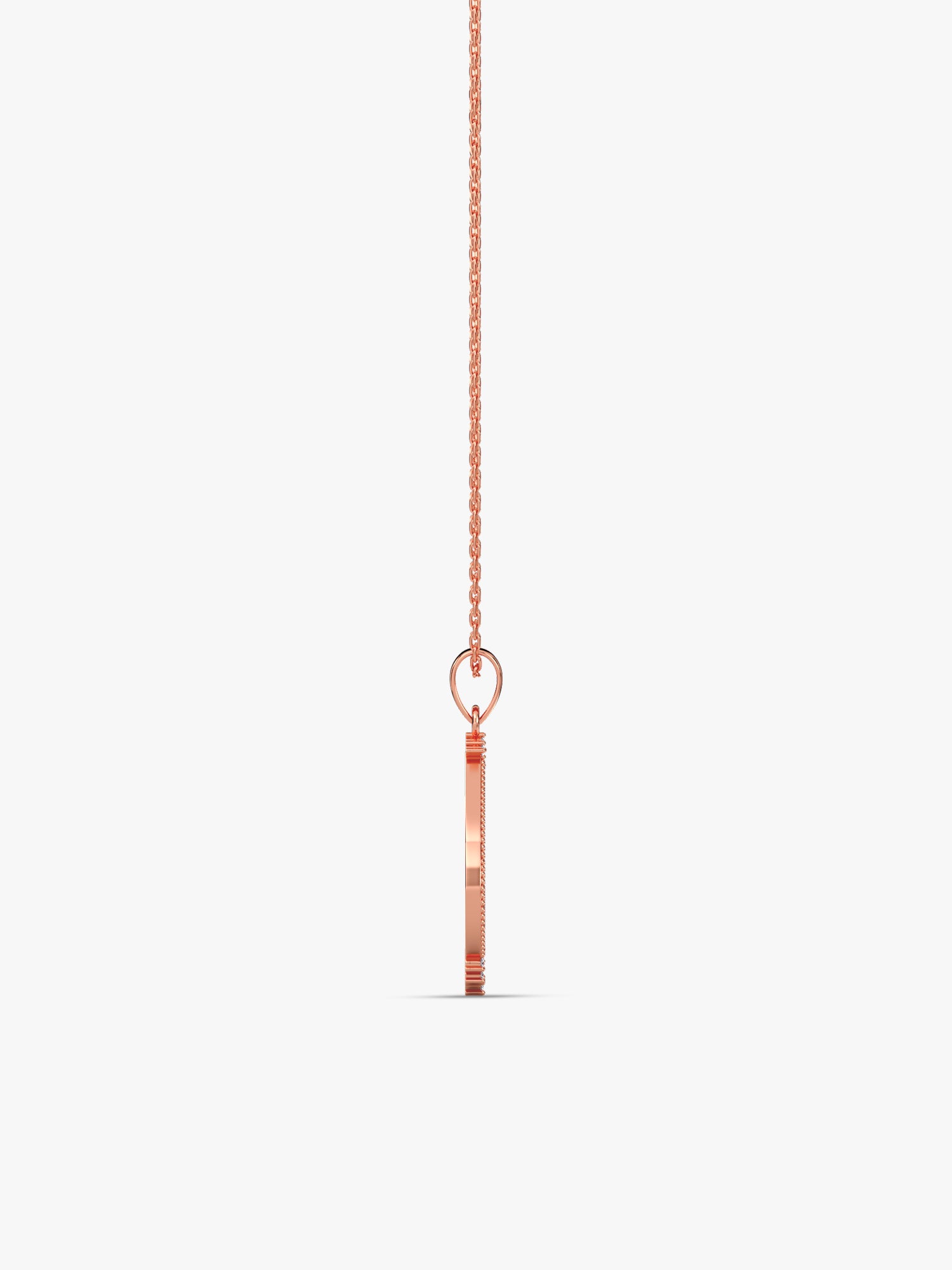 Rose Gold Princess Pendant With Link Chain