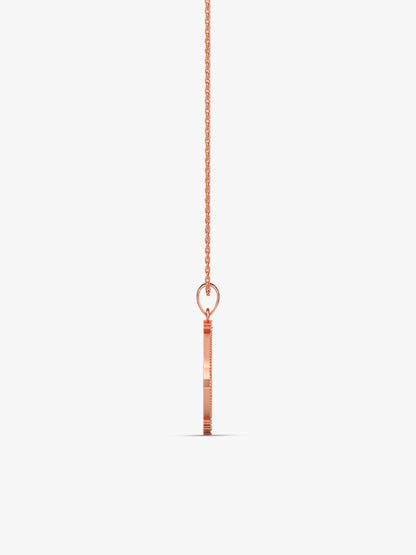 Rose Gold Princess Pendant With Link Chain