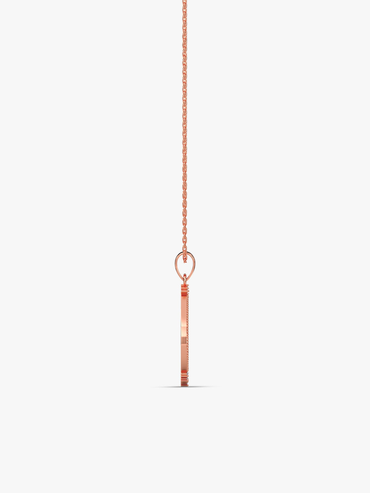Rose Gold Princess Pendant With Link Chain