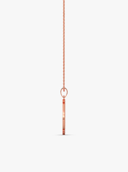 Rose Gold Princess Pendant With Link Chain