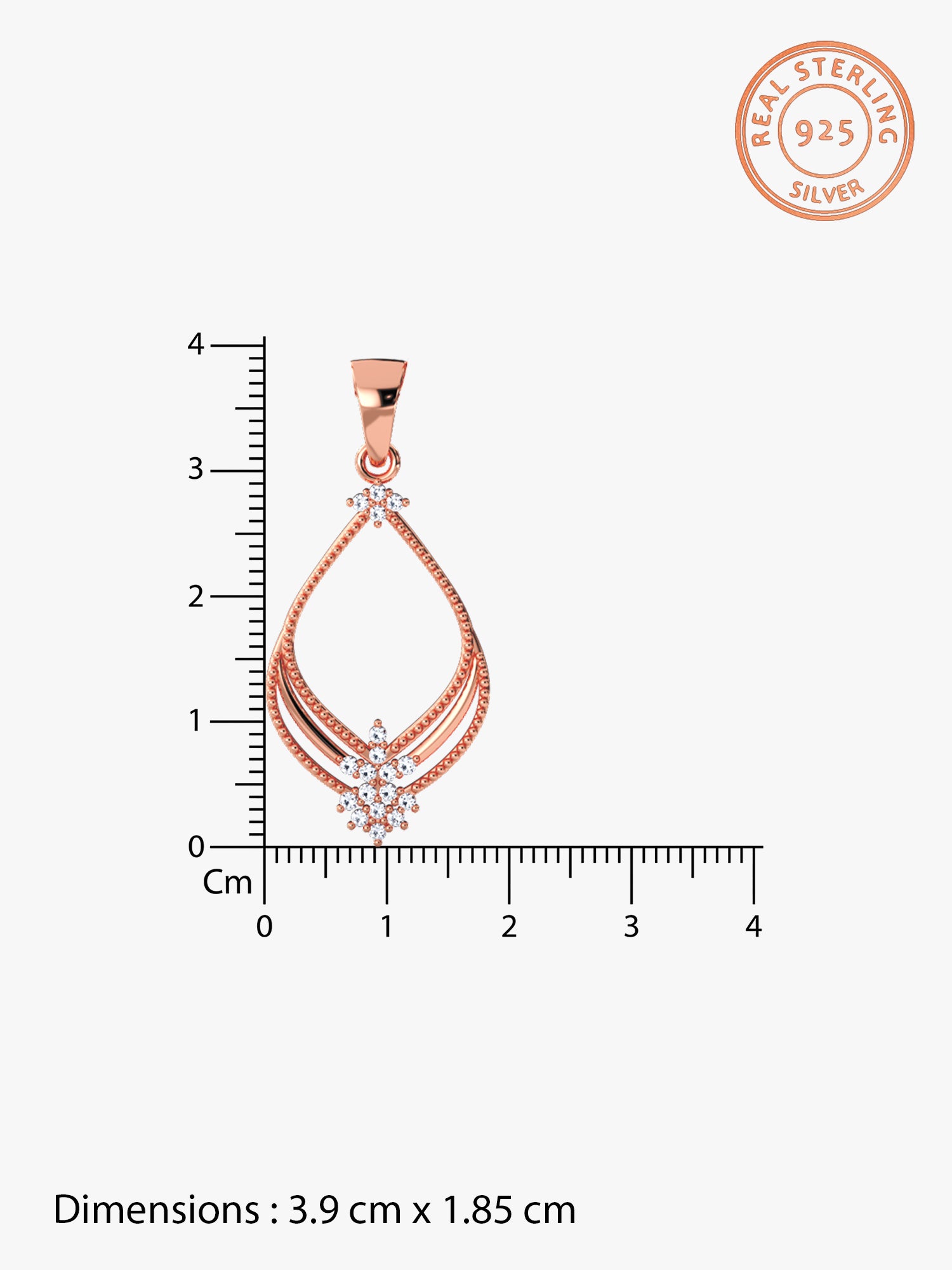 Rose Gold Princess Pendant With Link Chain
