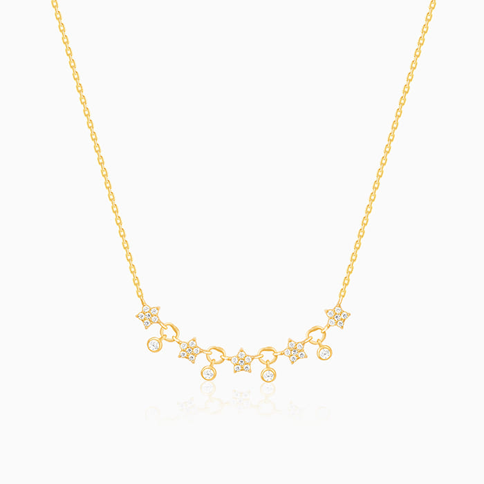 Golden Floral Serenade Necklace